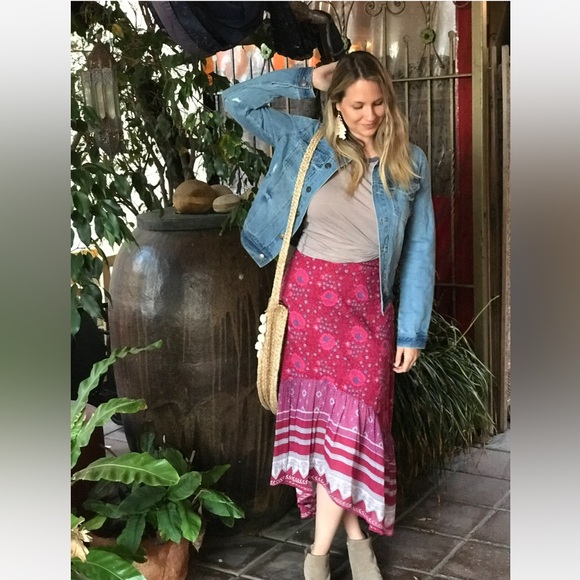 Blue Boheme midi skirt M - Picture 2 of 7